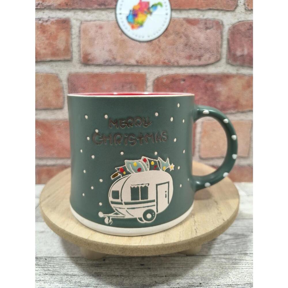 Spectrum Designz Splendid Travel Holiday 17oz Ceramic Coffee Mug Camper NWT